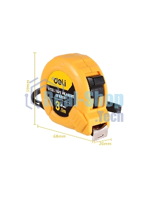 Рулетка Deli DL9003B 3мx16мм Метрическая. Корпус ударопрочный.
