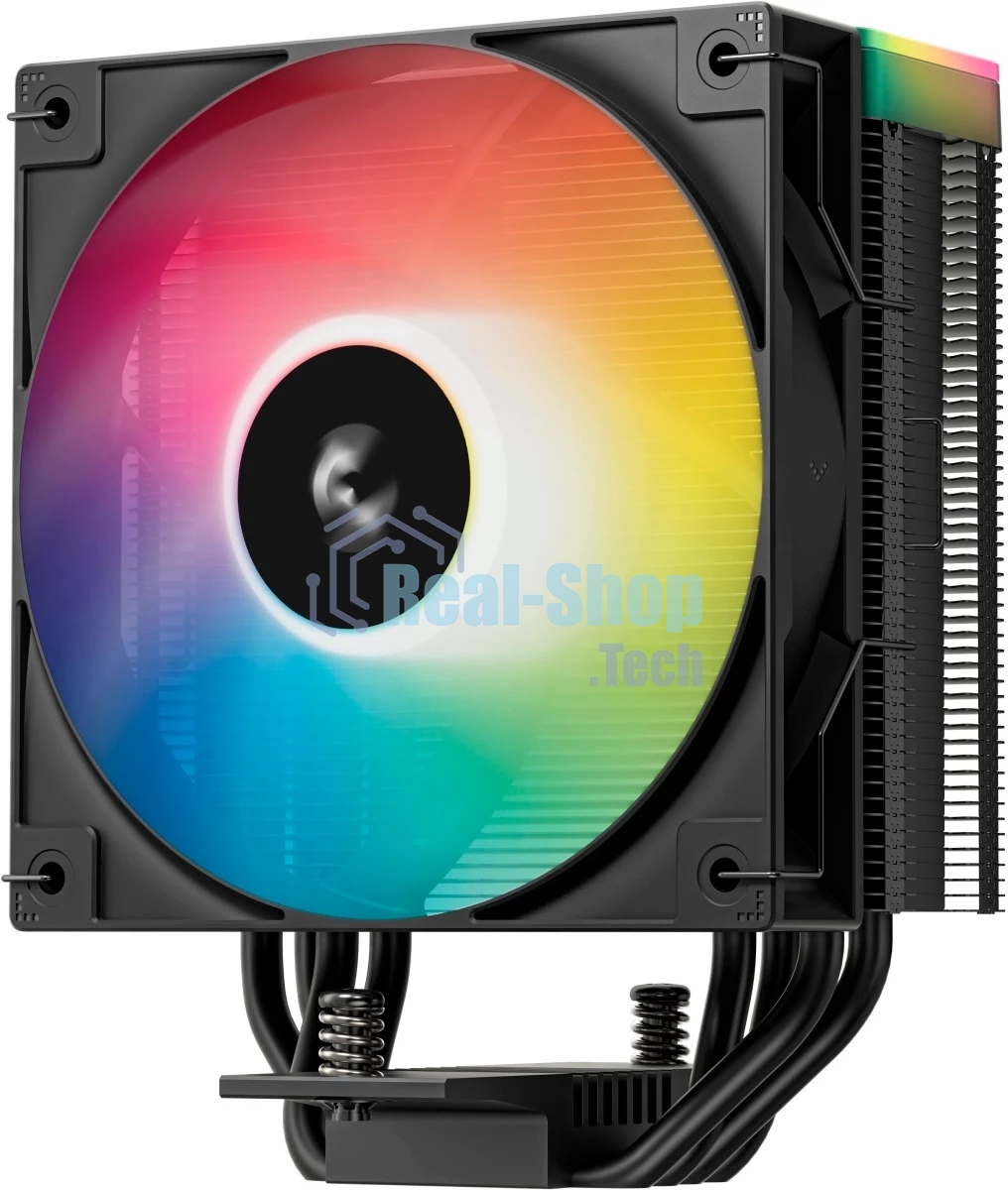 Кулер для процессора DEEPCOOL AG400 BK ARGb V2 черный 120мм алюминий+медь 2100rpm 31.6db 4-pin 220W 154мм