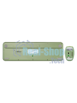 Комплект клавиатура+мышь Smartbuy 666395AG беспроводной, USB, 1000 DPI, зелёный