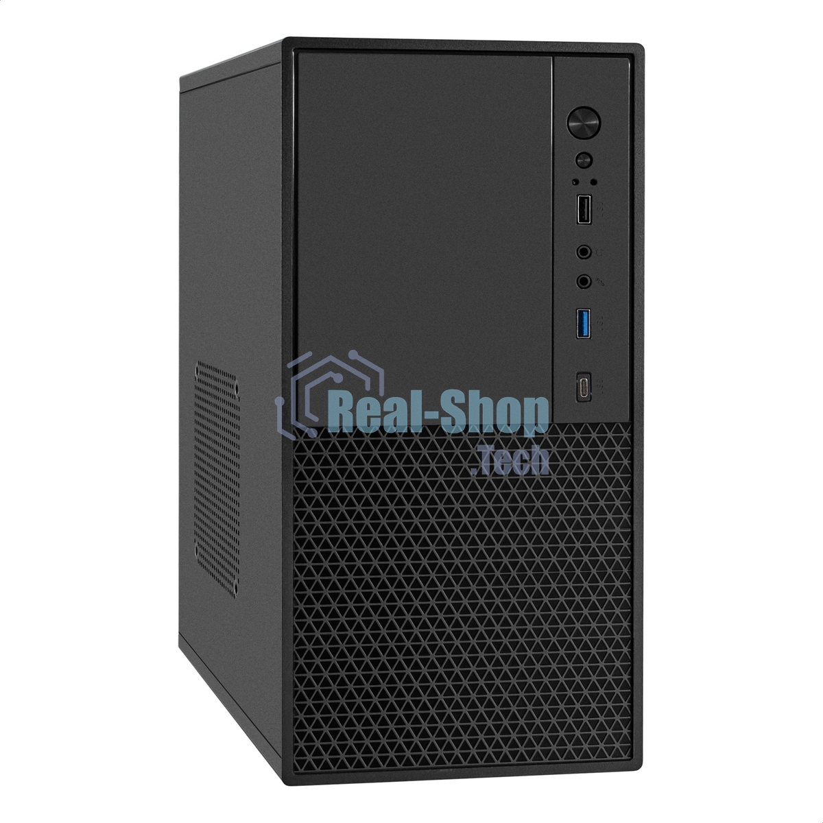 Компьютерный корпус Minitower ExeGate BAA-308MUC (mATX, без БП, 1хUSB+1хUSB 3.0+1хTypeC, HD Audio, черный)