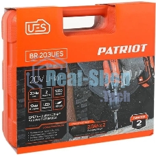 Дрель-шуруповерт Patriot BR 203UES, 20 В, 2 Ач, 30 Нм, щеточный