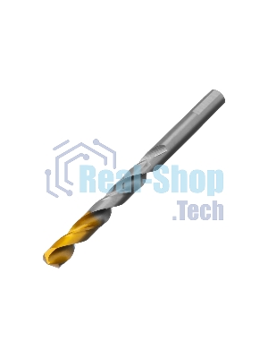 Сверло спиральное по металлу Denzel 10 x 133 мм, Р6М5, Golden Tip