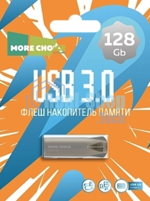 Флешка USB More Choice MF Silver (4610196401169), 128Gb, USB 3.0, R/W 60/25, серебристый