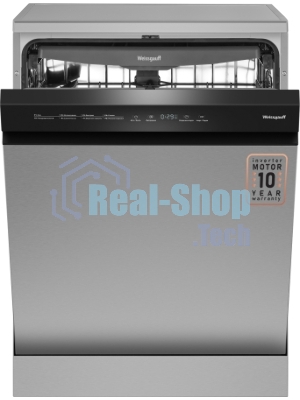 Посудомоечная машина Weissgauff DW 6038 X Inverter, нержавеющая сталь, 59.8 см, 14 компл., сушка конденсационная, 49 дБ, класс A++