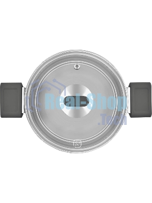 Кастрюля Rondell Quadro RDS-1596, 3.1 л, 20 см, с крышкой, сталь