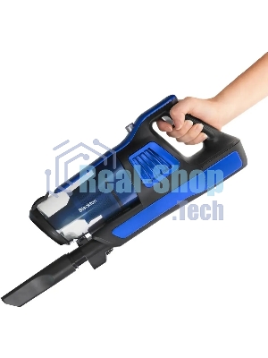 Пылесос вертикальный Blackton Bt VCA1401B черный/синий, питание от аккумулятора, 25 Вт, уборка сухая, пылесборник 0.6 л, работа от АКБ max 40 мин
