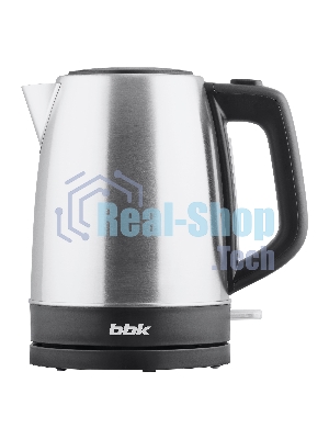 Чайник электрический BBK EK1764S черный/серебристый, 1.7 л, 2200 Вт, скрытый нагревательный элемент