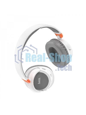 Беспроводные/проводные наушники Hoco W43 белый, накладные, Bluetooth + проводной, складная конструкция, до 25 ч.