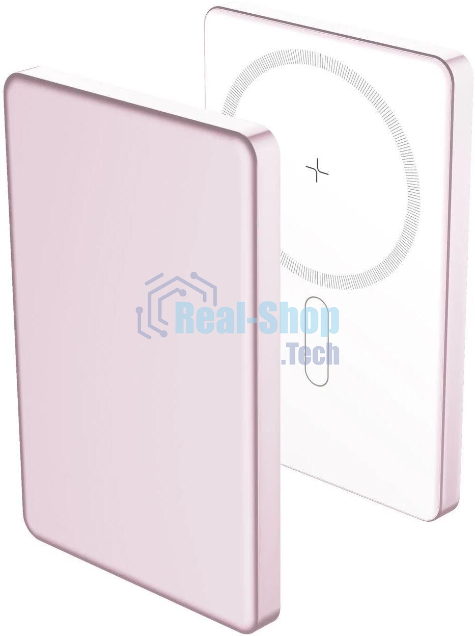 Портативный аккумулятор AKSBERRY (6900295730016) E501 с MagSafe 5000 mAh, розовый