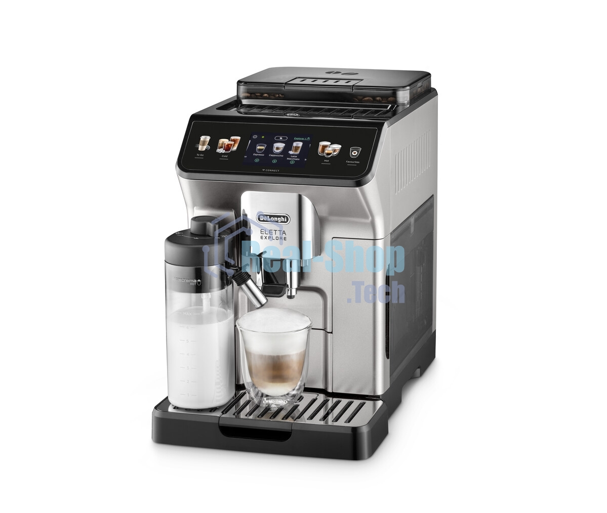 Кофемашина автоматическая DeLonghi Eletta Explore ECAM450.65.S серебристый, исп. кофе - зерновой/молотый, 1.8 л, 1450 Вт, 19 бар
