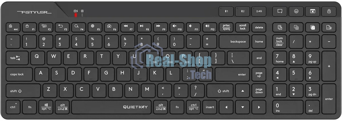 Клавиатура A4Tech FBK27C AS беспроводная, Bluetooth, радиоканал, чёрный
