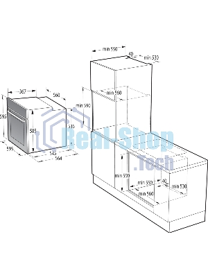 Духовой шкаф электрический Gorenje BOS6737SYB черный