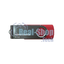 Флешка USB More Choice MF16-4 Red (4610196407574), 16Gb, USB 2.0, R/W 15/6, красный