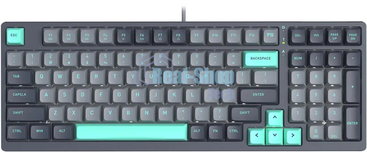 Клавиатура проводная A4Tech Fstyler FS300 механическая черный/серый USB for gamer LED (FS300 PANDA ROCK)