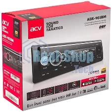 Автомагнитола ACV ADX-903BM, 1 DIN, Bluetooth, USB Type-A, AUX, пульт ДУ