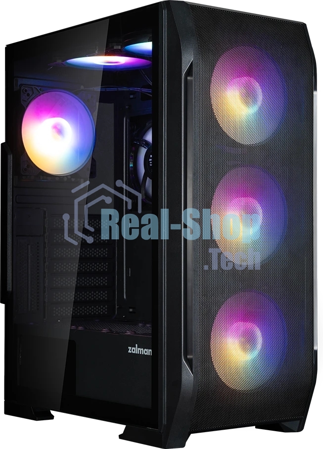 Компьютерный корпус ZALMAN N7 PLUS V2, ATX, черный, WINDOW, 1xCombo (3.5” or 2.5”), 1 x 3.5”, 3 x 2.5”, 2xUSB2.0, 1xUSB3.0, FRONT 3x120мм RGB, REAR 1x120мм RGB, TOP 2x120мм RGB, SIDE 1x120мм