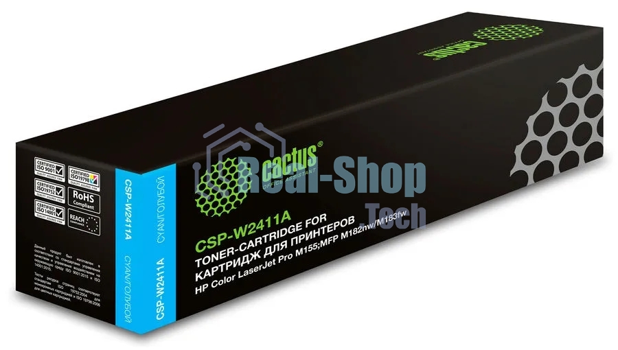 Картридж лазерный Cactus CSP-W2411A голубой (850 стр.) для HP Color LaserJet Pro M155;MFP M182nw/M183fw
