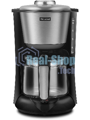 Кофеварка капельная Rondell 1100-RE-01 серебристый/черный, исп. кофе - молотый, 1.25 л, 1000 Вт