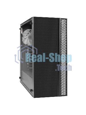 Компьютерный корпус Miditower ExeGate EVO-9211 (ATX, без БП, с окном, 2хUSB+1хUSB 3.0, HD аудио, черный, 1 вент. с RGb подсветкой)