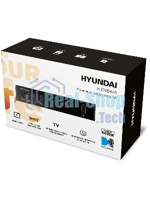 Приставка для цифрового ТВ Hyundai H-DVB440 черный, DVB-T2, DVB-T, DVB-C, HDMI, USB 2.0 x2