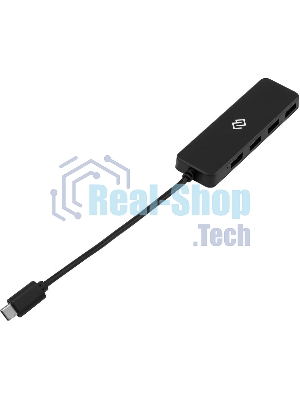 USB-разветвитель Digma DHUB-4USB-C-2.0, USB-C, USB 2.0 4порта, USB