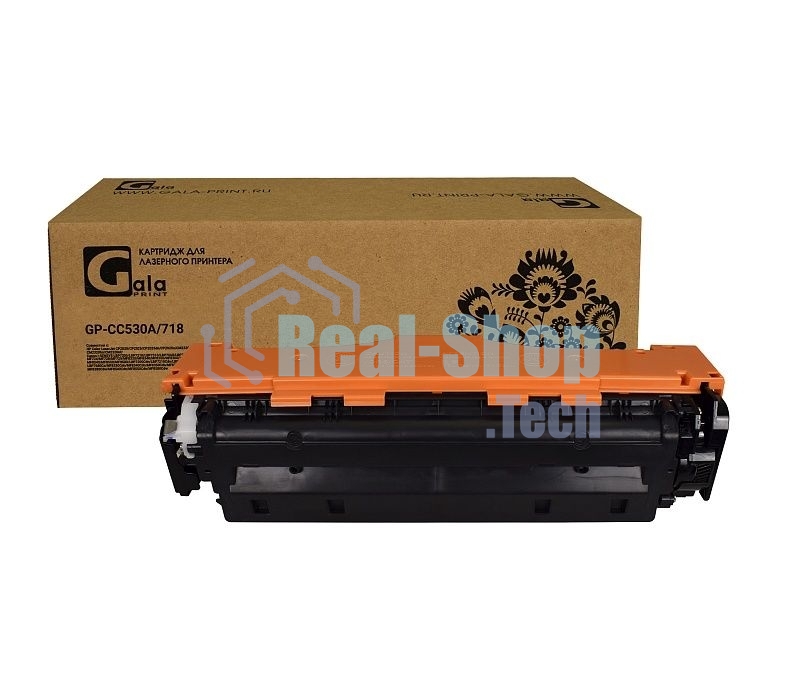 Картридж лазерный GalaPrint GP-CC530A/718 черный (3500 стр) для HP CLJ CP2025n/CP2025dn/CP2025x/CM2320n/CM2320nf/CM2320fxi/Canon LBP-7200C/7210CDN/MF8350CDN