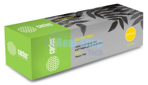 Картридж лазерный Cactus CS-PH7760Y желтый (25000 стр.) для Xerox Phaser 7760/7760dn/7760dx/7760dxf