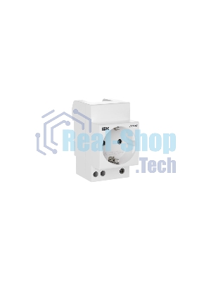 Розетка на DIN-рейку IEK ARMAT AR-SOD-G-GND-S-016 45мм с заземл. защ. шторки 16А