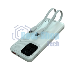 Портативный аккумулятор More choice (4620202550606) PB55-10 с кабелем 1USB 3.0A - 10000mAh белый