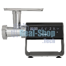 Мясорубка электрическая Pioneer MG225 черный, 3000 Вт, 3.0 кг/мин, реверс, защита от перегрузки, насадки - 4