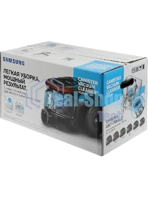 Пылесос Samsung VC18M21D0VG/EV титан, 380/1800 Вт, уборка сухая, пылесборник контейнер 1.5 л