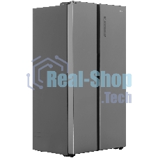 Холодильник Haier HRF-600DM7ERU серебристый двухкамерный 388/210л морозилка сбоку, No Frost, Side by Side