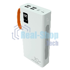 Портативный аккумулятор More choice (4620202550583) PB22-30 с кабелем 2USB 2.1A - 30000mAh белый