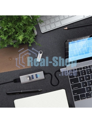 USB-концентратор Satechi ST-TC2N1USB31AM, USB Type-C, USB 3.0/RJ-45, USB Type-C