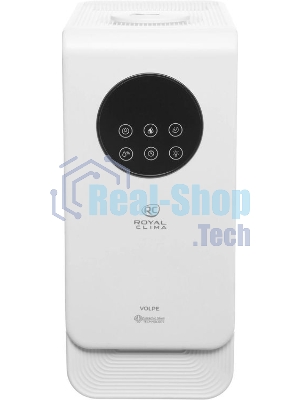 Увлажнитель воздуха Royal Clima VOLPE RUH-VP270/6.5E-WT белый, 30 м², 6.5 л, ультразвуковой, производительность 270 мл/ч, гигростат, ароматизация, управление по Wi-Fi (SmartLife), пульт ДУ
