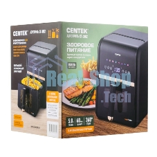 Аэрогриль Centek CT-3102 черный, 1500 Вт, 5 л, сенсор, 8 программ