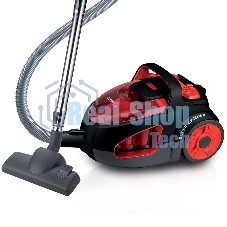 Пылесос Delta LUX DL-0846 черный/красный, 420/2400Вт, уборка сухая, пылесборник контейнер 2 л