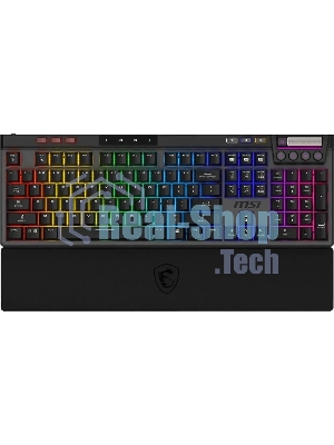 Клавиатура MSI STRIKE Pro W Silent механическая серый/черный USB Multimedia for gamer LED (подставка для запястий) (S11-43RU210-CLA)