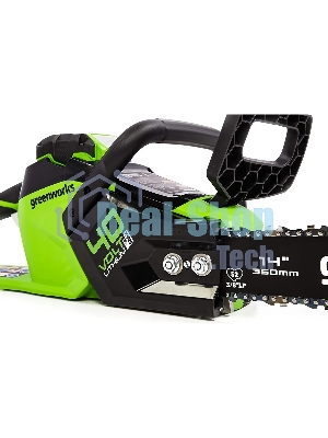 Цепная пила аккумуляторная (2005707UA) GreenWorks GD40CS15, 40V, 35 см, бесщеточная, 1,5 КВТ, с АКБ 2АЧ и ЗУ