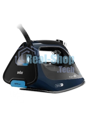 Утюг Braun SI9682DB черный/синий, 3200 Вт, 60 г/мин, 260 г/мин, 330 мл