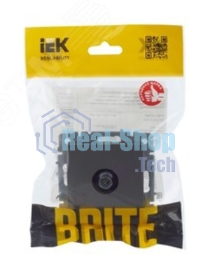 Розетка телевизионная оконечная IEK BRITE РТВ11-0-БрС сталь