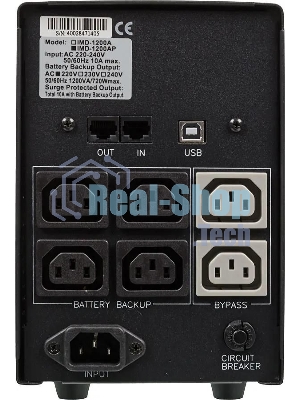 Источник бесперебойного питания Powercom Imperial IMP-1200AP 720Вт 1200ВА черный