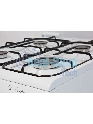 Плита комбинированная De Luxe 5040.21ГЭ (КР) ЧР белый, конфорок 4 шт, духовка 43 л, 50 см x 85 см x 50 см