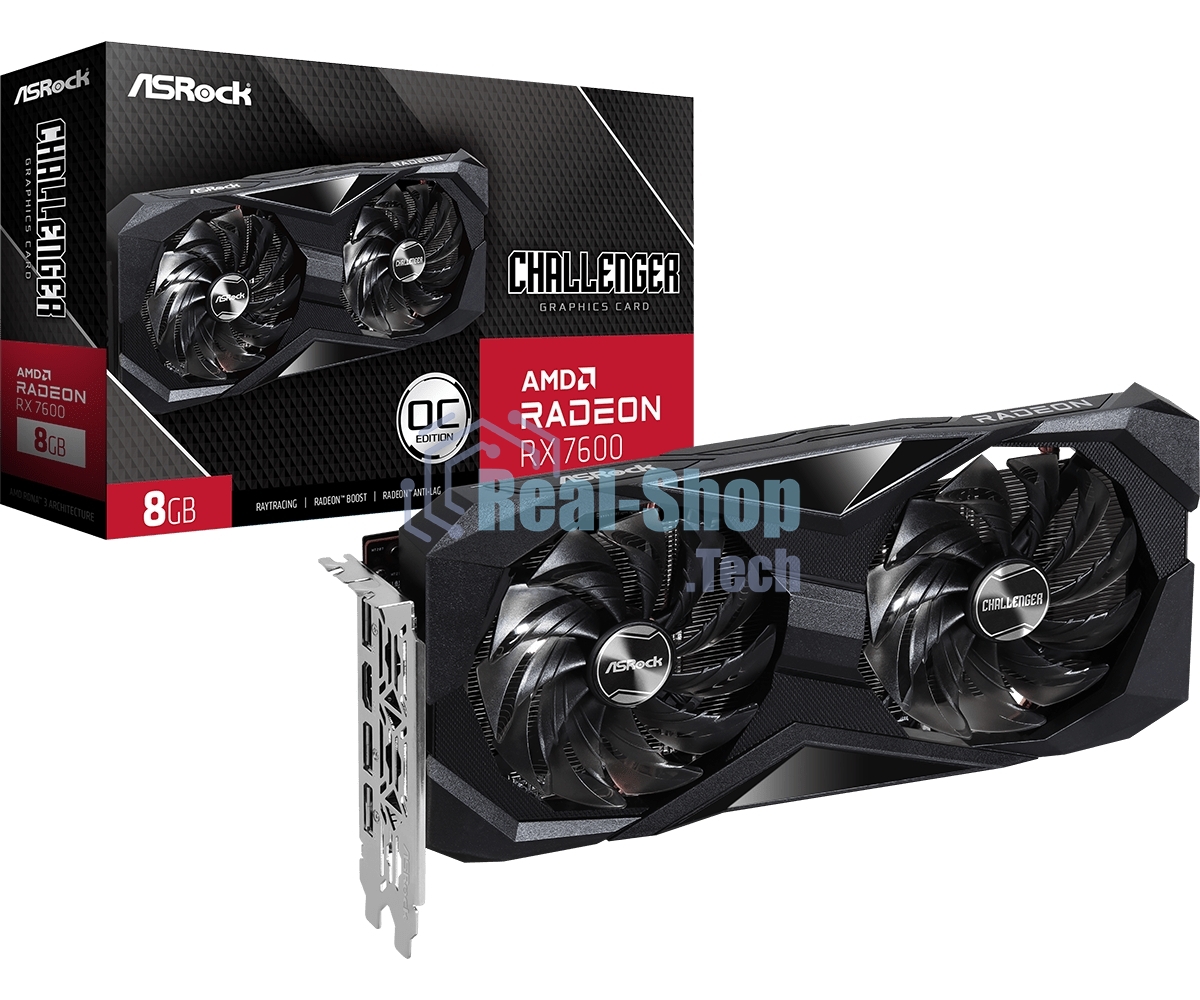 Видеокарта AsRock Radeon RX 7600 Challenger 8G OC