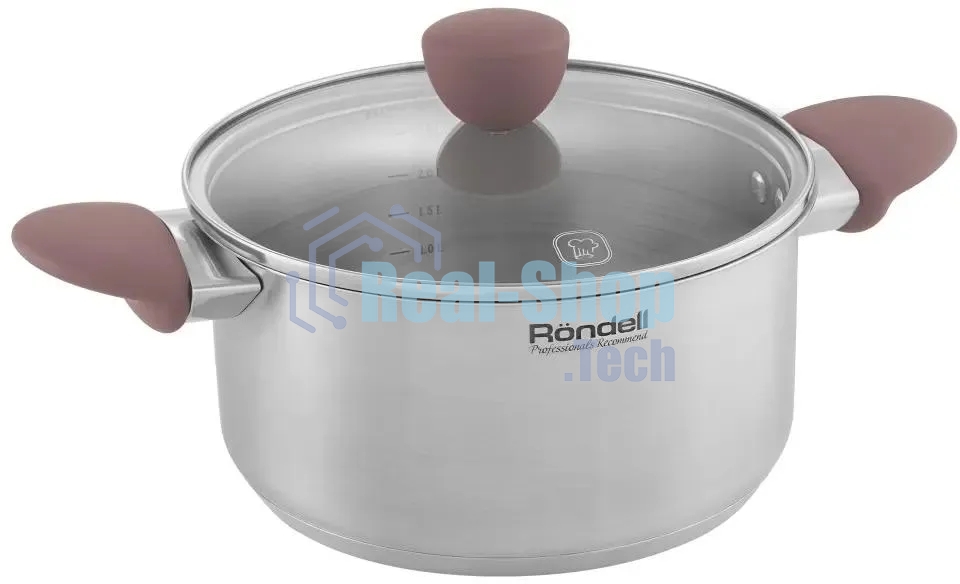 Кастрюля Rondell Bueno RDS-1587 (ST) стальной 1587 Кастрюля с/кр 20 см 2,8 л Bueno Rondell