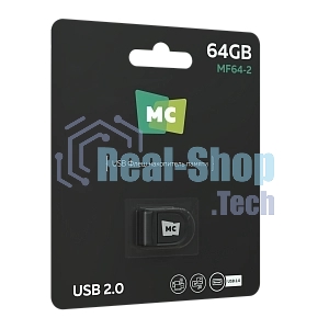 Флешка USB More Choice MF64-2 black (4610196404924), 64Gb, USB 2.0, R/W 15/6, черный