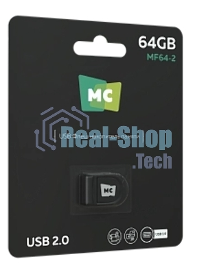 Флешка USB More Choice MF64-2 black (4610196404924), 64Gb, USB 2.0, R/W 15/6, черный