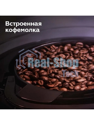 Кофеварка капельная со встроенной кофемолкой BQ CM1009 черный-стальной, исп. кофе - зерновой/молотый, 0.625 л, 700 Вт.