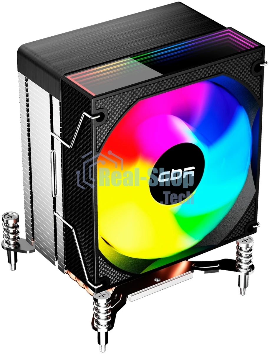 Кулер для процессора CBR CBR-CC-3160-RGB-PWM Al+Cu, 3 heat pipes, Socket 775/1366/1155/1156/1150/1151/1200/1700/AM2/АМ2+/АМ3/AM3+/FM1/FM2/AM4/AM5, TDP 160W, 90mm Fan, 2600RPM, HB, RGB, PWM, 32db