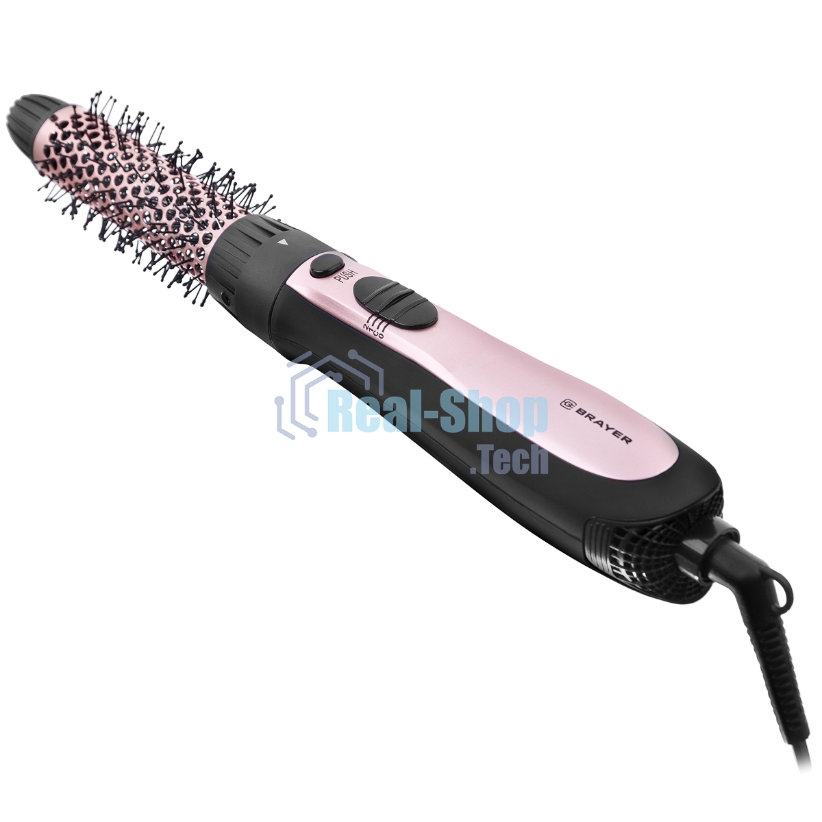 Фен-щётка BRAYER BR3130GD черный/розовый, 800 Вт